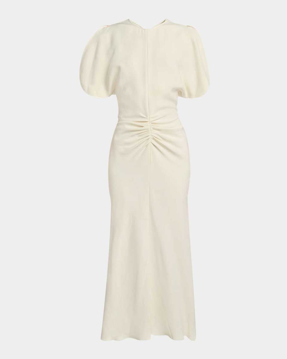 Gathered Waist Midi Dress